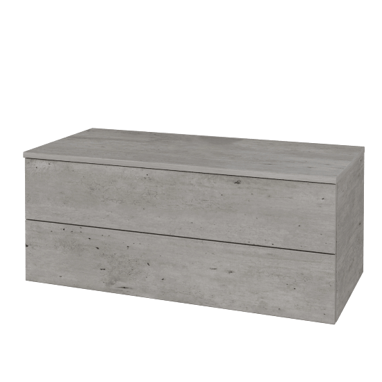 Skříňka pod umyvadlo MODULE SZZ2 100 (bez umyvadla)  - D01 Beton - D01 Beton - Ne