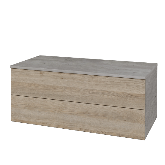 Skříňka pod umyvadlo MODULE SZZ2 100 (bez umyvadla)  - D01 Beton - D17 Colorado - Ne