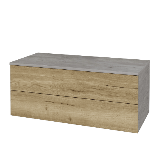 Skříňka pod umyvadlo MODULE SZZ2 100 (bez umyvadla)  - D01 Beton - D26 Ontario - Ne