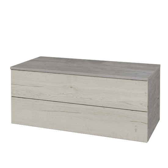 Skříňka pod umyvadlo MODULE SZZ2 100 (bez umyvadla)  - D01 Beton - D28 Alberta - Ne