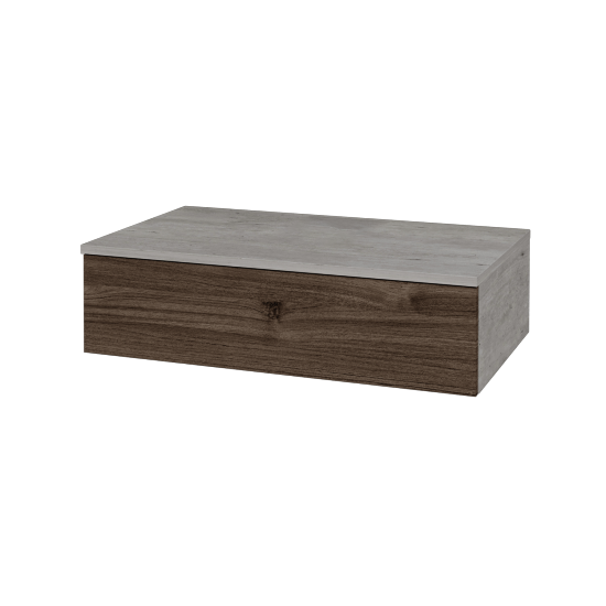 Skříňka pod umyvadlo MODULE SZZ 80 (bez umyvadla)  - D01 Beton - D25 Teak - Ne