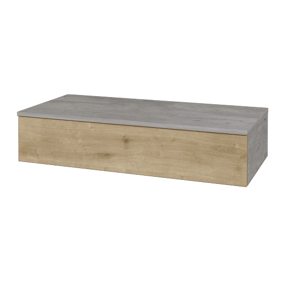 Skříňka pod umyvadlo MODULE SZZ 100 (bez umyvadla)  - D01 Beton - D09 Arlington - Ne