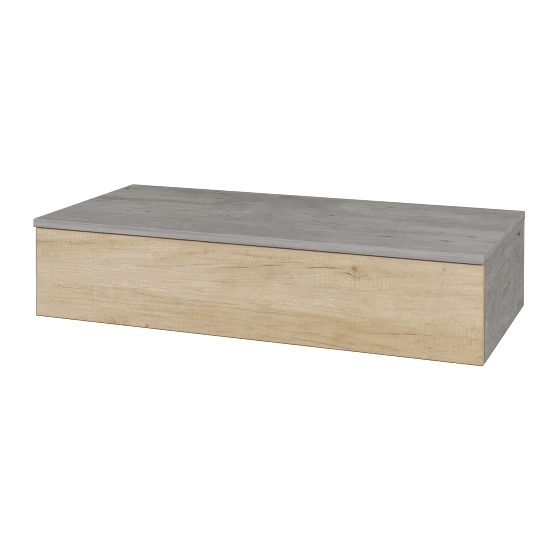 Skříňka pod umyvadlo MODULE SZZ 100 (bez umyvadla)  - D01 Beton - D15 Nebraska - Ne