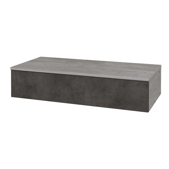 Skříňka pod umyvadlo MODULE SZZ 100 (bez umyvadla)  - D01 Beton - D16 Beton tmavý - Ne