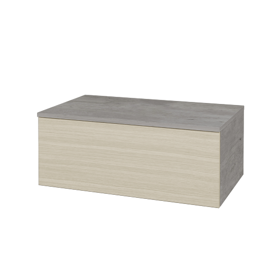 Skříňka pod umyvadlo MODULE SZZ1 80 (bez umyvadla)  - D01 Beton - D04 Dub - Ne