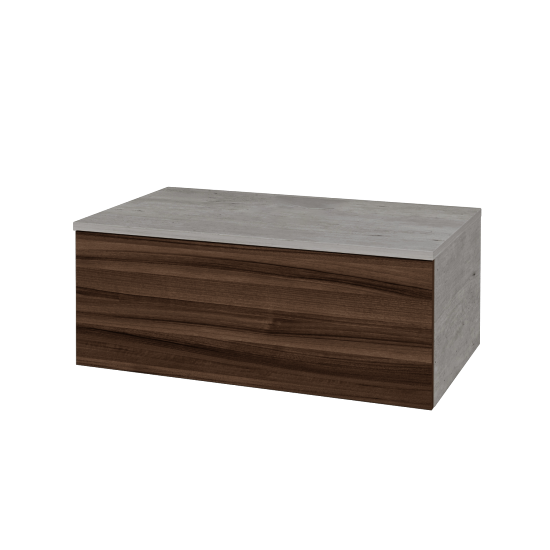 Skříňka pod umyvadlo MODULE SZZ1 80 (bez umyvadla)  - D01 Beton - D06 Ořech - Ne
