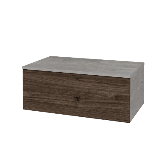 Skříňka pod umyvadlo MODULE SZZ1 80 (bez umyvadla)  - D01 Beton - D25 Teak - Ne