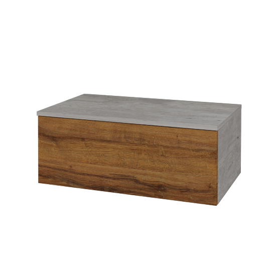 Skříňka pod umyvadlo MODULE SZZ1 80 (bez umyvadla)  - D01 Beton - D27 Cognac - Ne