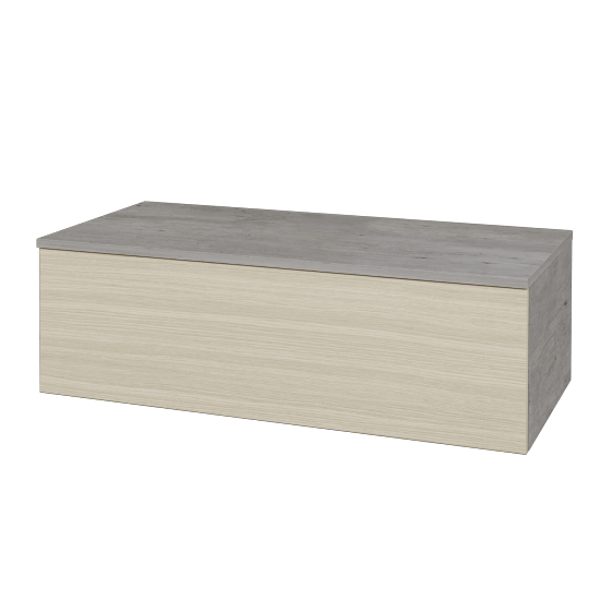 Skříňka pod umyvadlo MODULE SZZ1 100 (bez umyvadla)  - D01 Beton - D04 Dub - Ne