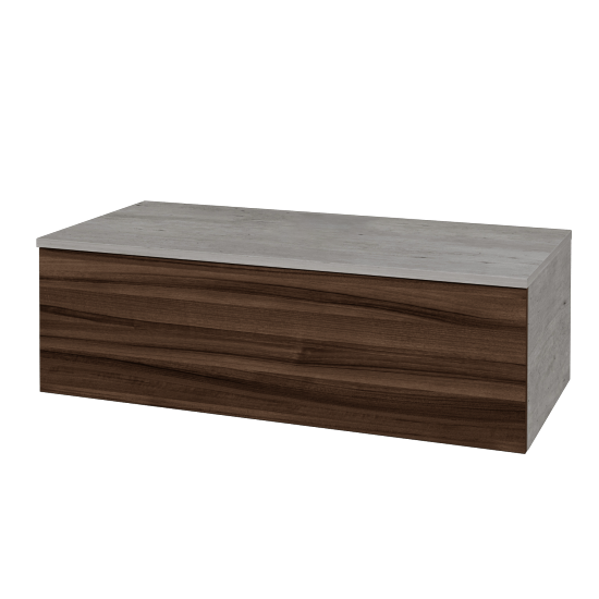 Skříňka pod umyvadlo MODULE SZZ1 100 (bez umyvadla)  - D01 Beton - D06 Ořech - Ne