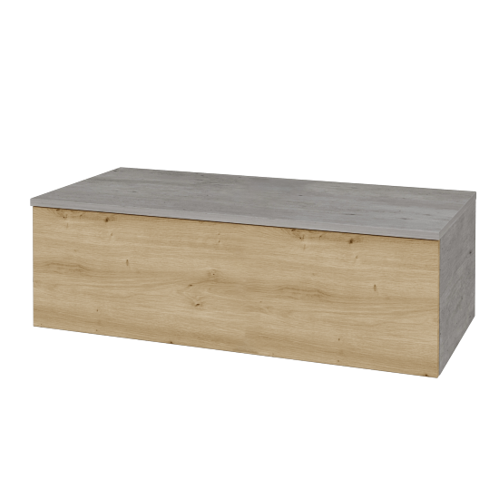 Skříňka pod umyvadlo MODULE SZZ1 100 (bez umyvadla)  - D01 Beton - D22 Karamel - Ne