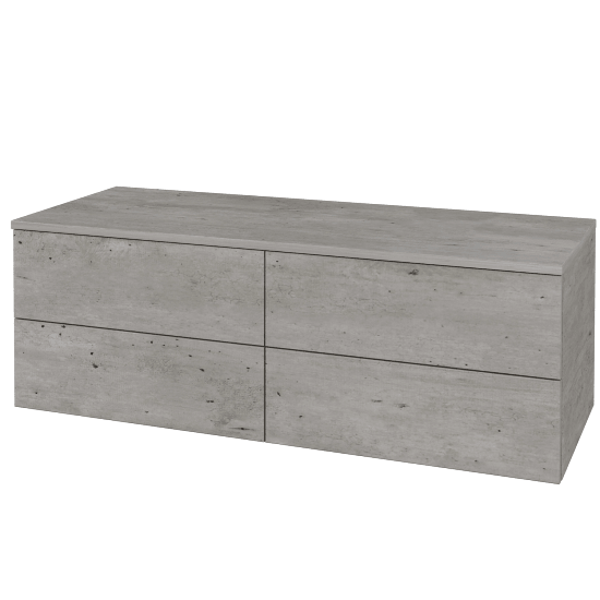 Skříňka pod umyvadlo MODULE SZZ4 120 (bez umyvadla)  - D01 Beton - D01 Beton - Levé - Ne