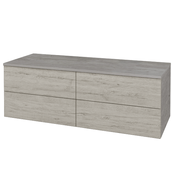 Skříňka pod umyvadlo MODULE SZZ4 120 (bez umyvadla)  - D01 Beton - D05 Oregon - Levé - Ne