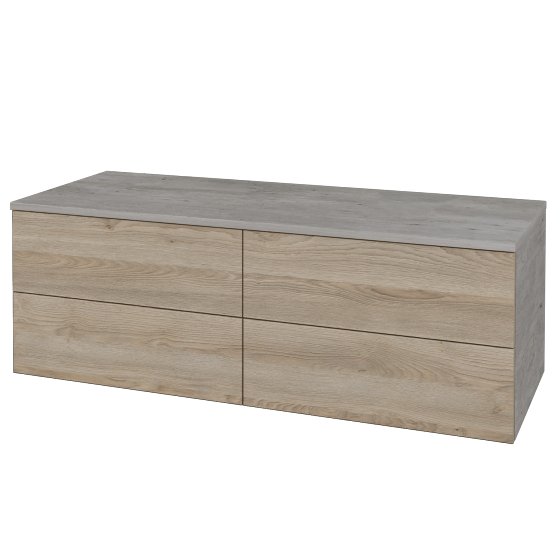 Skříňka pod umyvadlo MODULE SZZ4 120 (bez umyvadla)  - D01 Beton - D17 Colorado - Levé - Ne