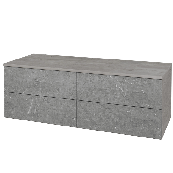 Skříňka pod umyvadlo MODULE SZZ4 120 (bez umyvadla)  - D01 Beton - D20 Galaxy - Levé - Ne