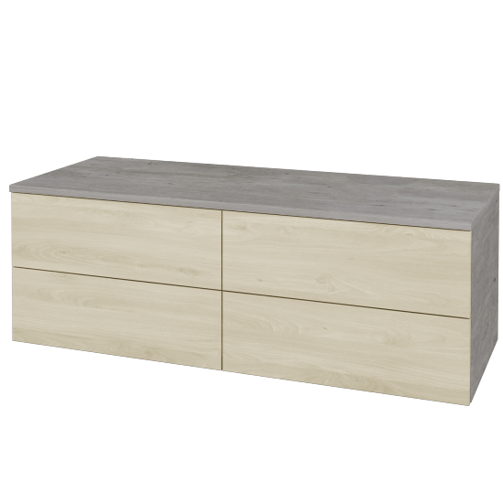 Skříňka pod umyvadlo MODULE SZZ4 120 (bez umyvadla)  - D01 Beton - D24 Ohio - Levé - Ne