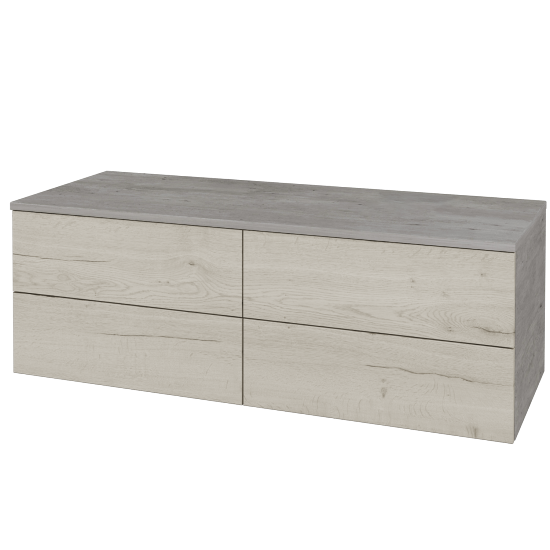 Skříňka pod umyvadlo MODULE SZZ4 120 (bez umyvadla)  - D01 Beton - D28 Alberta - Levé - Ne