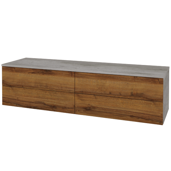 Skříňka pod umyvadlo MODULE SZZ4 160 (bez umyvadla)  - D01 Beton - D27 Cognac - Ne