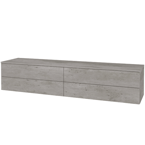 Skříňka pod umyvadlo MODULE SZZ4 200 (bez umyvadel)  - D01 Beton - D01 Beton - Ne