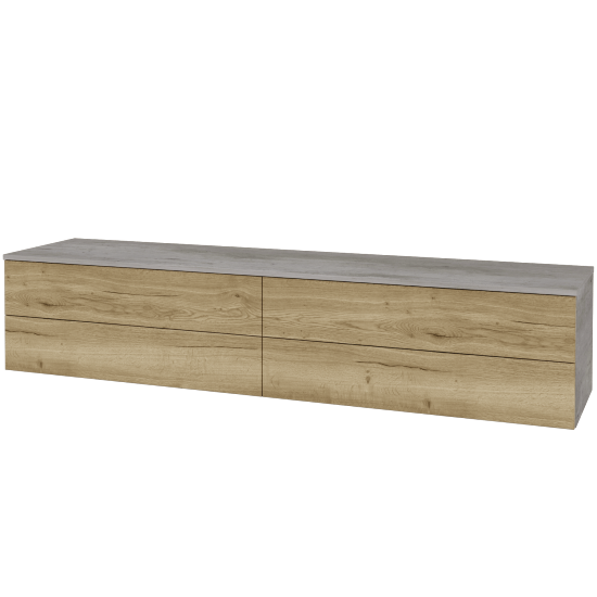 Skříňka pod umyvadlo MODULE SZZ4 200 (bez umyvadel)  - D01 Beton - D26 Ontario - Ne