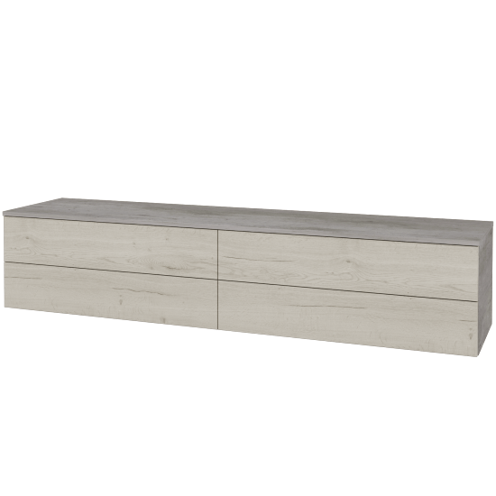 Skříňka pod umyvadlo MODULE SZZ4 200 (bez umyvadel)  - D01 Beton - D28 Alberta - Ne