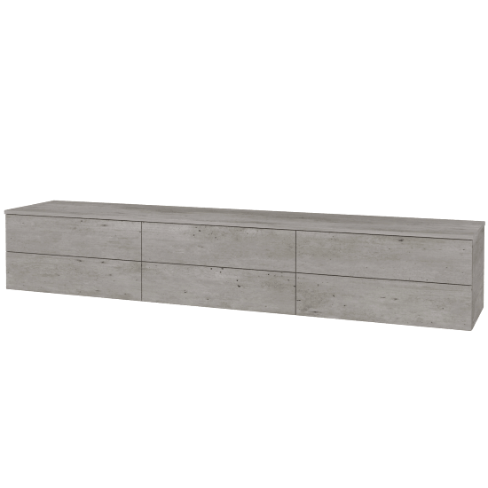 Skříňka pod umyvadlo MODULE SZZ6 240 (bez umyvadel)  - D01 Beton - D01 Beton - Levé + Pravé - Ne