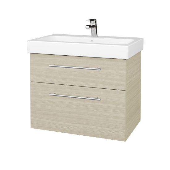 Skříňka pod umyvadlo Q MAX SZZ2 75 (pro umyvadlo Geberit iCon)  - D04 Dub - Úchytka T02 - D04 Dub