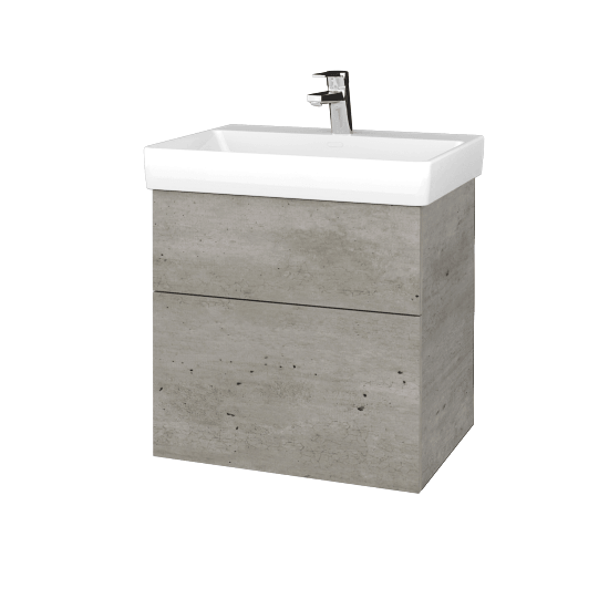 Skříňka pod umyvadlo Q MAX SZZ2 60 (pro umyvadlo Laufen Pro S)  - D01 Beton - Úchytka T00 (bez úchytky) - D01 Beton