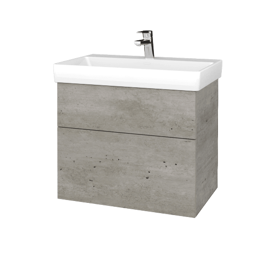 Skříňka pod umyvadlo Q MAX SZZ2 70 (pro umyvadlo Laufen Pro S)  - D01 Beton - Úchytka T00 (bez úchytky) - D01 Beton