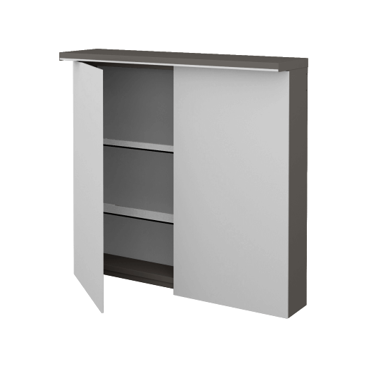 Badezimmer Spiegelschrank LINEA GA2OE 80  - N06 Lava