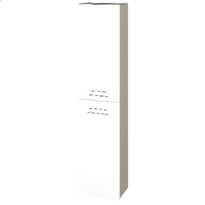 Vysoká skříň SINGLE SV1D2 35  - L04 Béžová vysoký lesk - L01 Bílá vysoký lesk - Levé