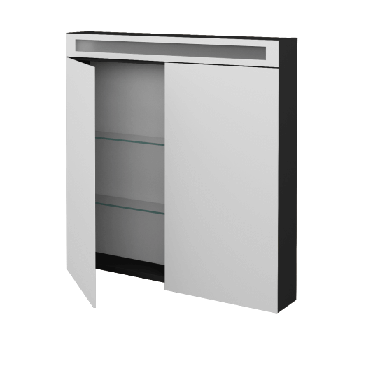 Badezimmer Spiegelschrank NEXT GA2O 80  - N03 Graphite