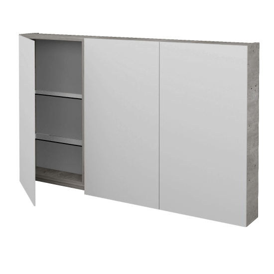 Třídveřová galerka PREMIUM GA3E 120  - M17 Černá mat