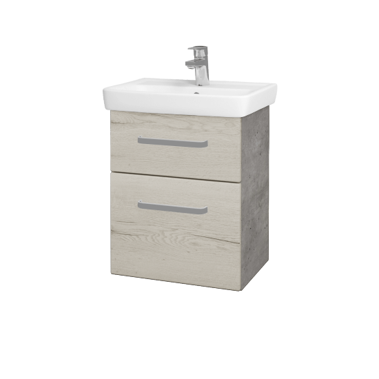 Umyvadlová skříňka GO SZZ2 50  - D01 Beton - Úchytka T01 - D28 Alberta