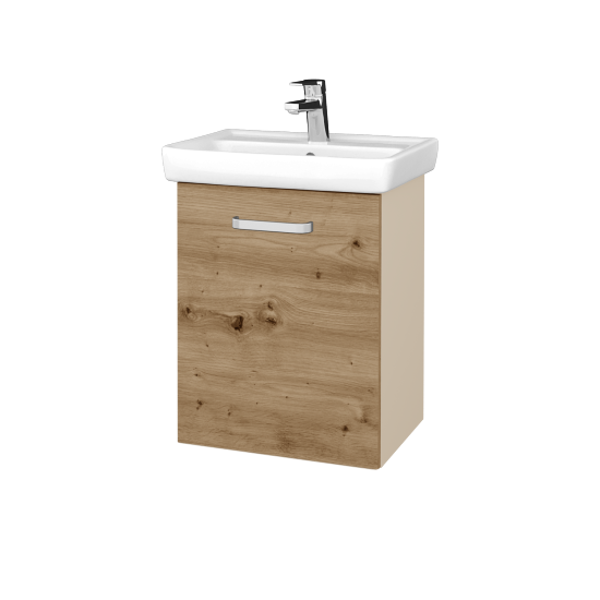 Umyvadlová skříňka DOOR SZD 50  - M19 Cream mat - Úchytka T01 - D22 Karamel - Levé