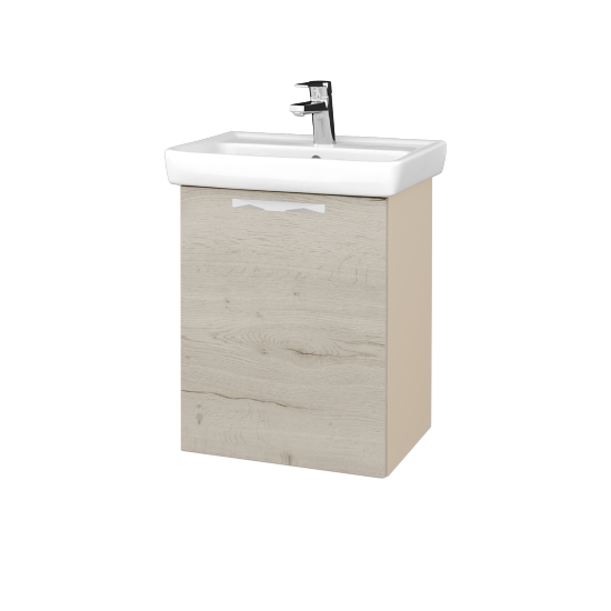 Umyvadlová skříňka DOOR SZD 50  - M19 Cream mat - Úchytka T09 - D28 Alberta - Levé