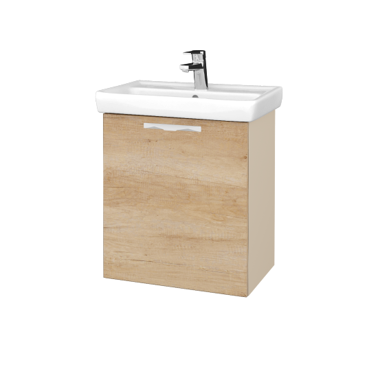 Umyvadlová skříňka DOOR SZD 55  - M19 Cream mat - Úchytka T09 - D15 Nebraska - Levé