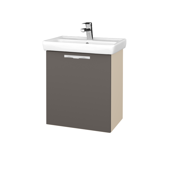 Umyvadlová skříňka DOOR SZD 55  - M19 Cream mat - Úchytka T09 - N06 Lava - Levé