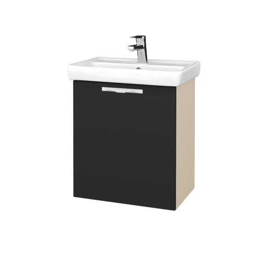 Umyvadlová skříňka DOOR SZD 55  - M19 Cream mat - Úchytka T09 - N03 Graphite - Levé