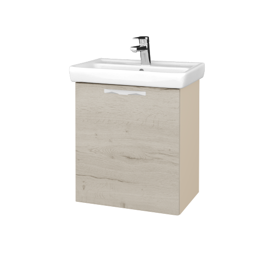 Umyvadlová skříňka DOOR SZD 55  - M19 Cream mat - Úchytka T09 - D28 Alberta - Levé