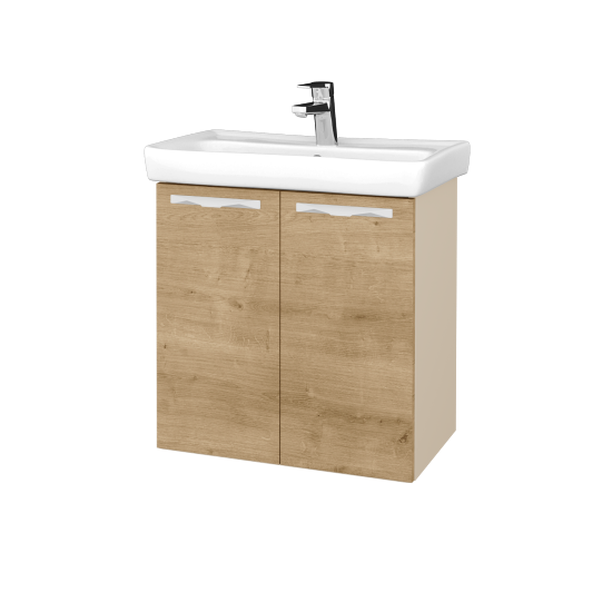 Umyvadlová skříňka DOOR SZD2 60  - M19 Cream mat - Úchytka T09 - D09 Arlington