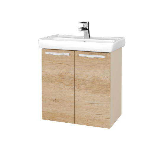 Umyvadlová skříňka DOOR SZD2 60  - M19 Cream mat - Úchytka T09 - D15 Nebraska