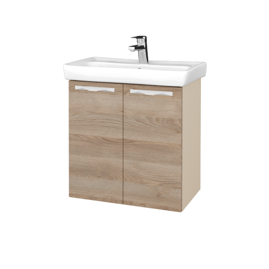 Umyvadlová skříňka DOOR SZD2 60  - M19 Cream mat - Úchytka T09 - D17 Colorado