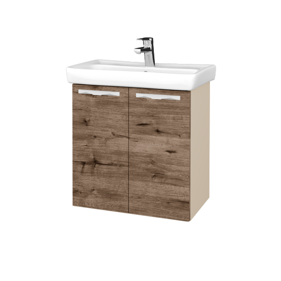 Umyvadlová skříňka DOOR SZD2 60  - M19 Cream mat - Úchytka T09 - D23 Herkules