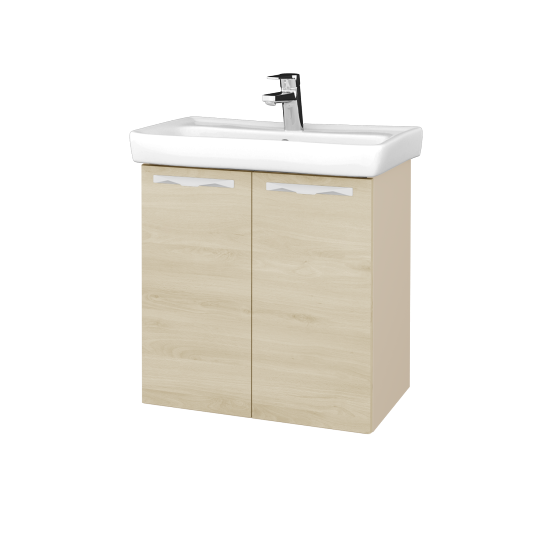 Umyvadlová skříňka DOOR SZD2 60  - M19 Cream mat - Úchytka T09 - D24 Ohio