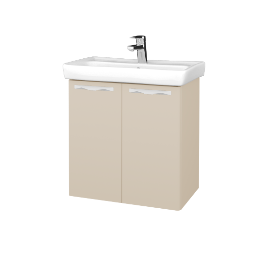 Umyvadlová skříňka DOOR SZD2 60  - M19 Cream mat - Úchytka T09 - M19 Cream mat