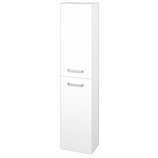 Vysoká skříň DOOR SV1D2 35  - N01 Bílá lesk - Úchytka T01 - M01 Bílá mat - Levé