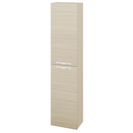 Vysoká skříň DOOR SV1D2 35  - M19 Cream mat - Úchytka T09 - D04 Dub - Levé
