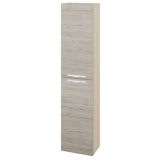 Vysoká skříň DOOR SV1D2 35  - M19 Cream mat - Úchytka T09 - D05 Oregon - Levé
