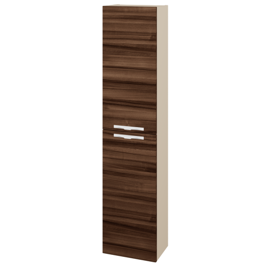 Vysoká skříň DOOR SV1D2 35  - M19 Cream mat - Úchytka T09 - D06 Ořech - Levé